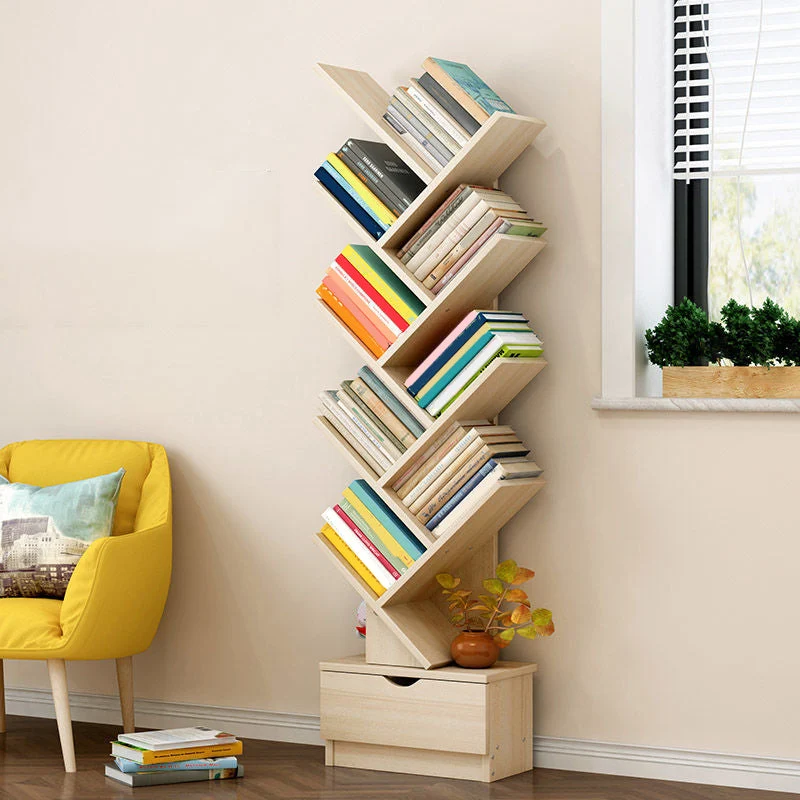 Libreria verticale con schienale aperto Libreria legno ingegnerizzato per sala studio Clearhalo