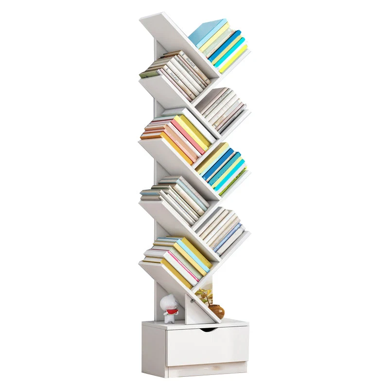 Libreria verticale con schienale aperto Libreria legno ingegnerizzato per sala studio Clearhalo