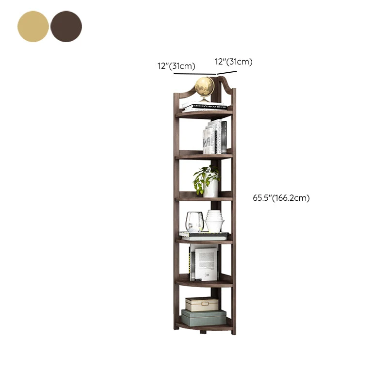 Libreria verticale legno con schienale aperto stile moderno con ripiani Clearhalo