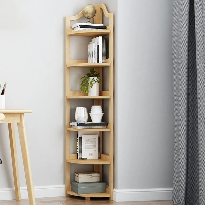Libreria verticale legno con schienale aperto stile moderno con ripiani Clearhalo