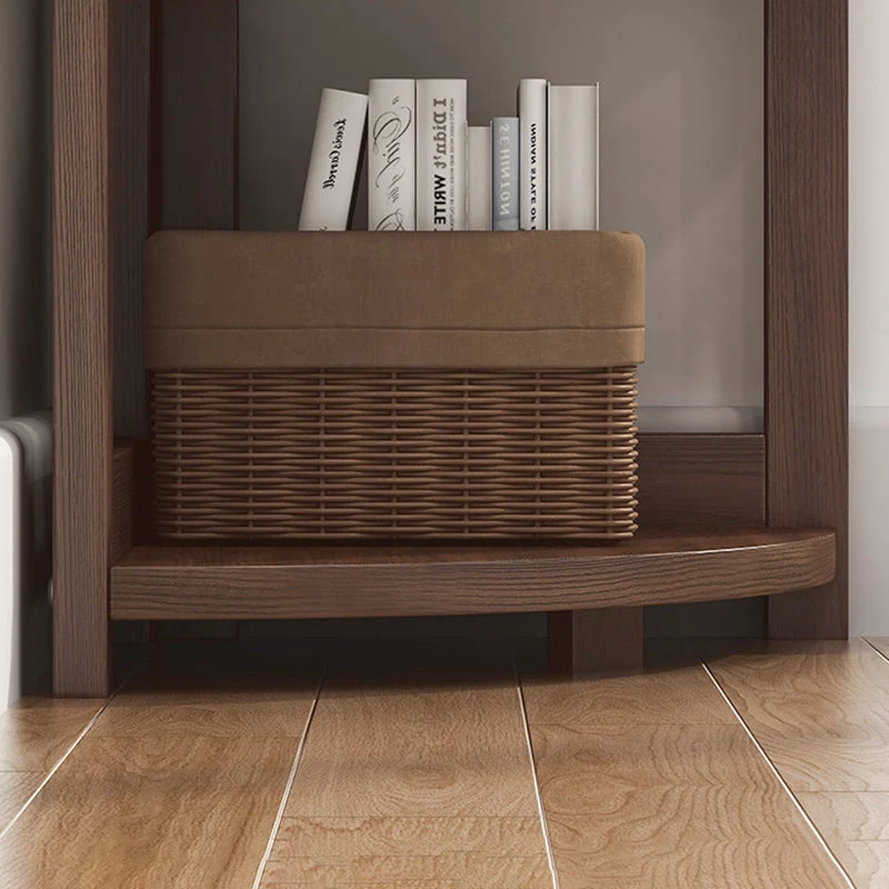 Libreria verticale legno con schienale aperto stile moderno con ripiani Clearhalo