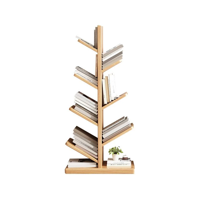 Libreria verticale scandinava legno con schienale aperto e ripiani Clearhalo