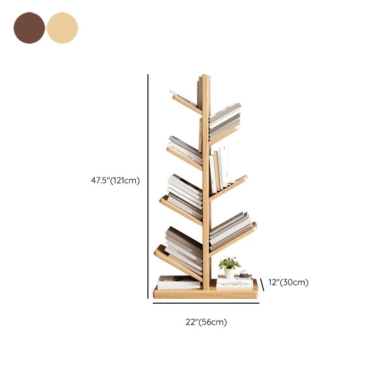 Libreria verticale scandinava legno con schienale aperto e ripiani Clearhalo