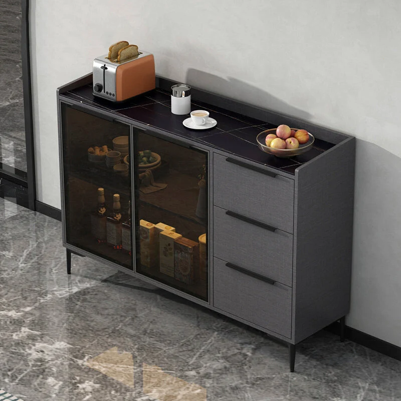Madia Stile Moderno Madia Pietra Sinterizzata con Cassetti per Soggiorno Clearhalo