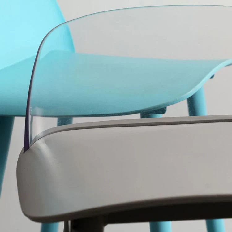 Milk Tea Shop Sgabello con schienale basso Sgabello da bar scandinavo plastica con finitura opaca Clearhalo