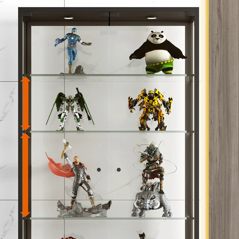 Mobile buffet Glam Curio con ante vetro e metallo per soggiorno Clearhalo