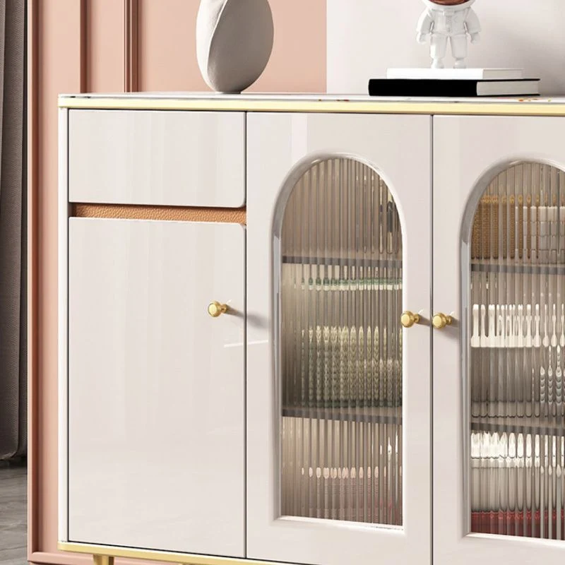 Mobile buffet moderno legno con espositore con ante per sala da pranzo Clearhalo