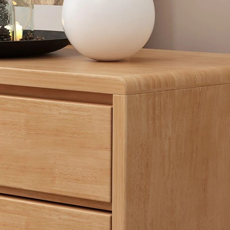 Mobile buffet moderno legno di gomma con espositore con cassetti per sala da pranzo Clearhalo