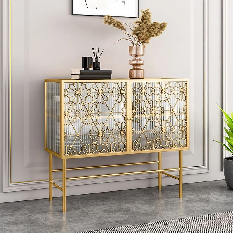 Mobile buffet moderno metallo con anta per soggiorno Clearhalo