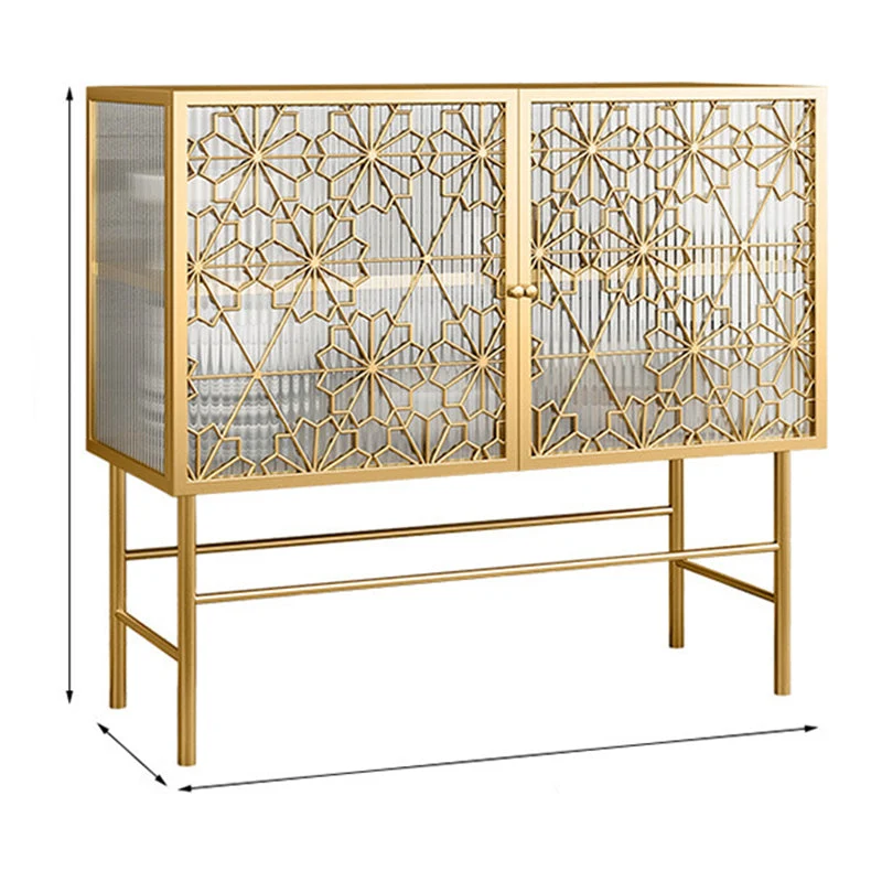 Mobile buffet moderno metallo con anta per soggiorno Clearhalo