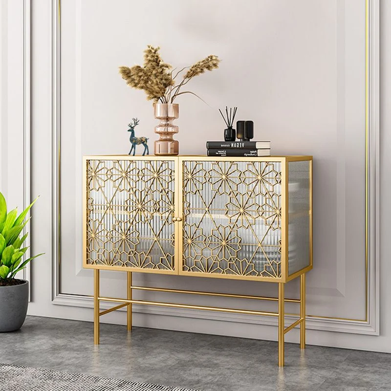 Mobile buffet moderno metallo con anta per soggiorno Clearhalo