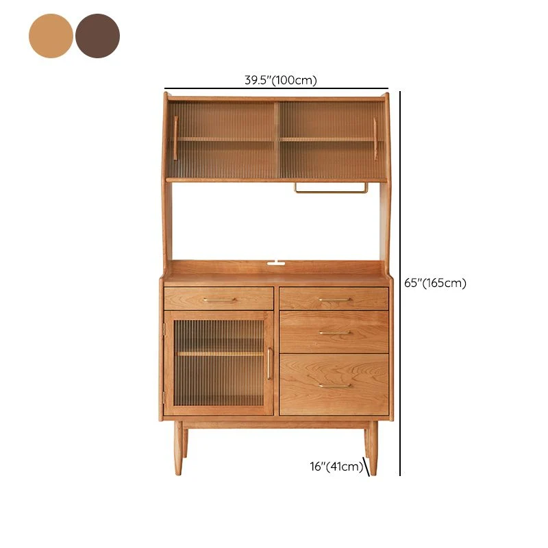 Mobile buffet moderno pino, con ante vetro e ante Clearhalo