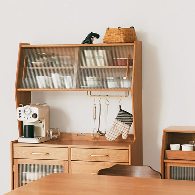 Mobile buffet moderno pino, con ante vetro e ante Clearhalo