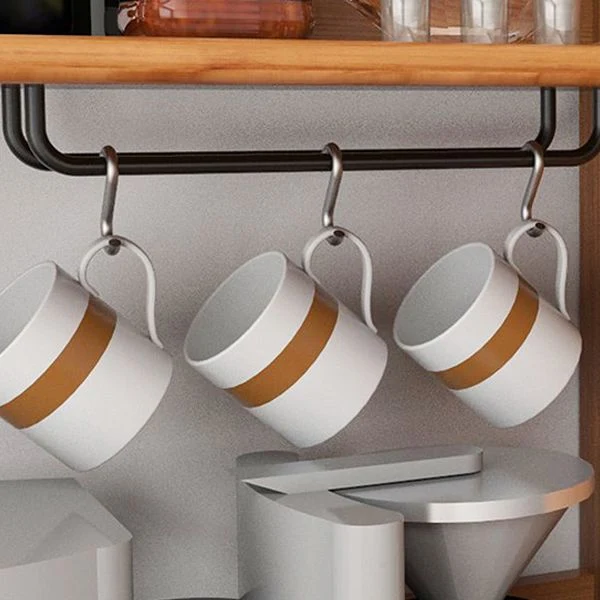 Mobile contenitore moderno più ripiani con ante vetro, mobile buffet per sala da pranzo Clearhalo