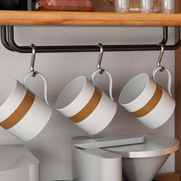 Mobile contenitore moderno più ripiani con ante vetro, mobile buffet per sala da pranzo Clearhalo