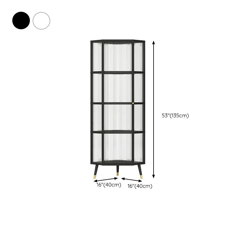 Mobile portaoggetti contemporaneo metallo con ante vetro per sala da pranzo Clearhalo