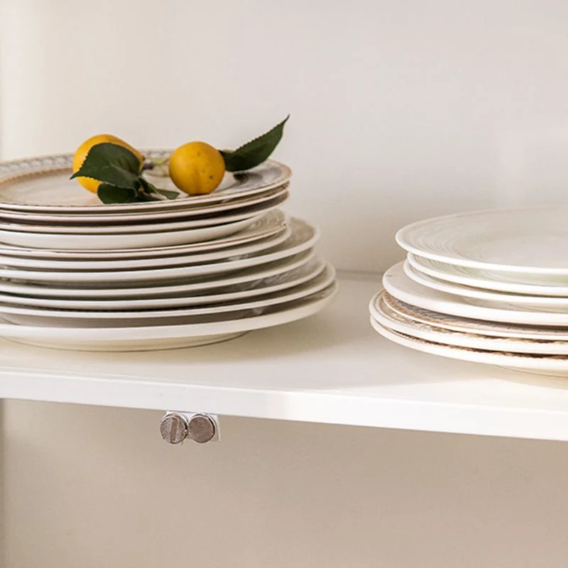 Mobile portaoggetti metallo moderno con ante vetro per sala da pranzo Clearhalo