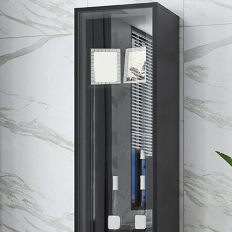 Mobile portaoggetti moderno finto legno con espositore con illuminazione Clearhalo