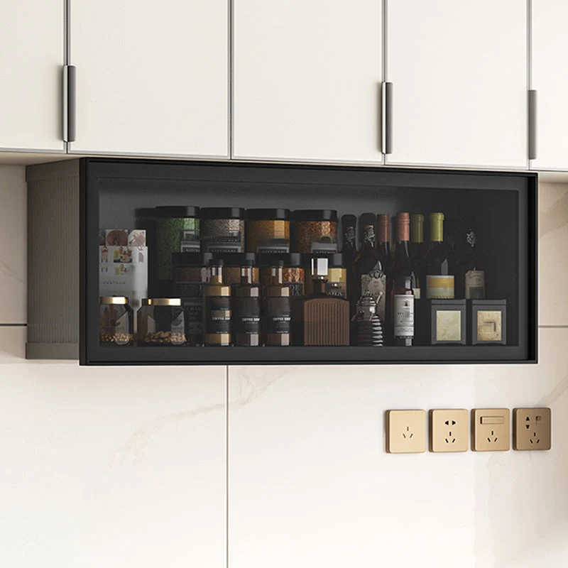 Mobile portaoggetti moderno metallo con espositore da parete per cucina Clearhalo