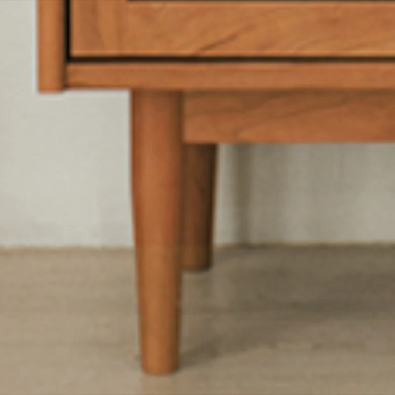 Mobile portaoggetti moderno pino con ante vetro per sala da pranzo Clearhalo