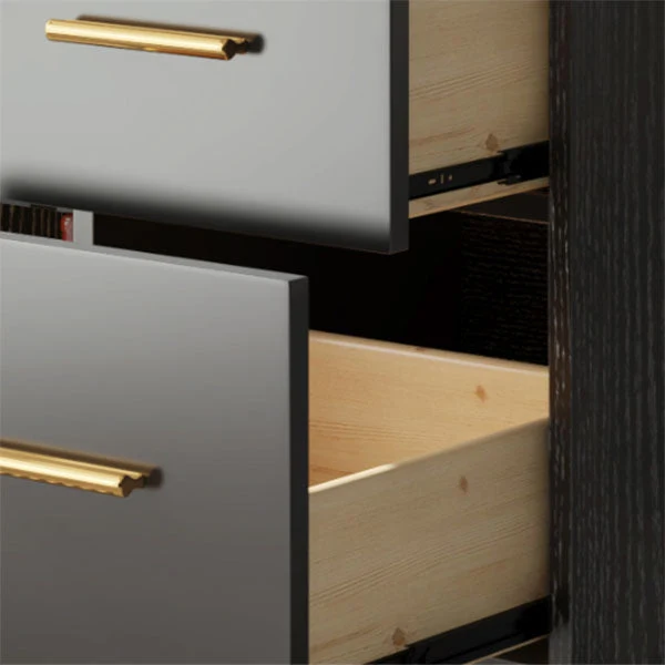 Mobile portaoggetti ultra moderno legno con ante vetro per sala da pranzo Clearhalo