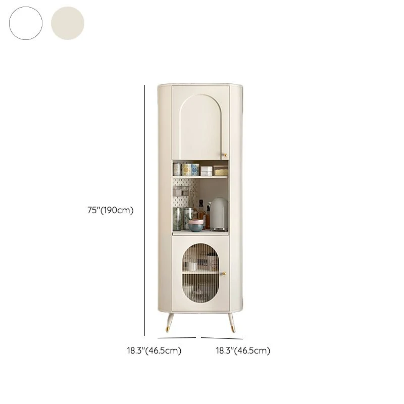 Mobile da pranzo moderno con ante vetro finto legno per soggiorno Clearhalo