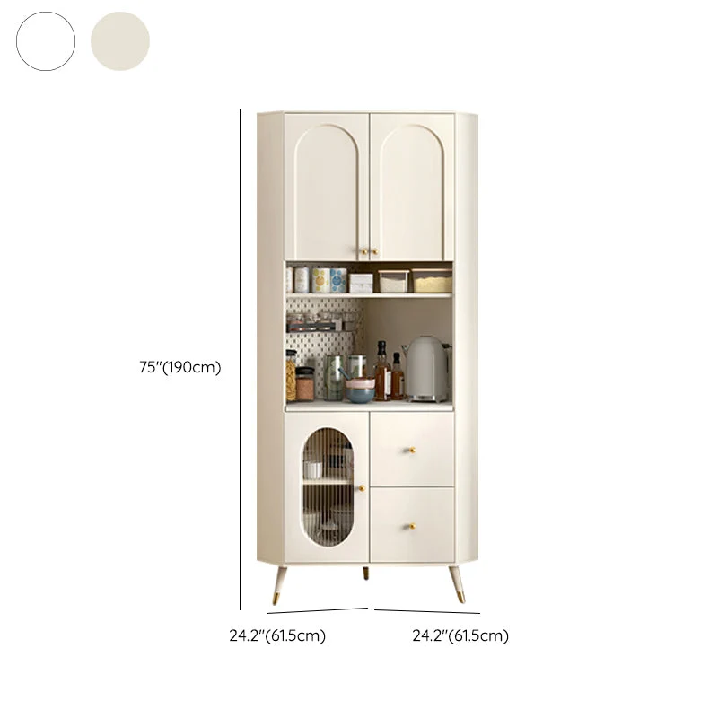 Mobile da pranzo moderno con ante vetro finto legno per soggiorno Clearhalo