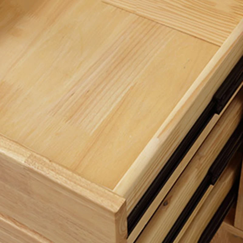 Mobile da pranzo moderno legno di gomma con 4 cassetti, larghezza 40,6 cm, per sala da pranzo Clearhalo