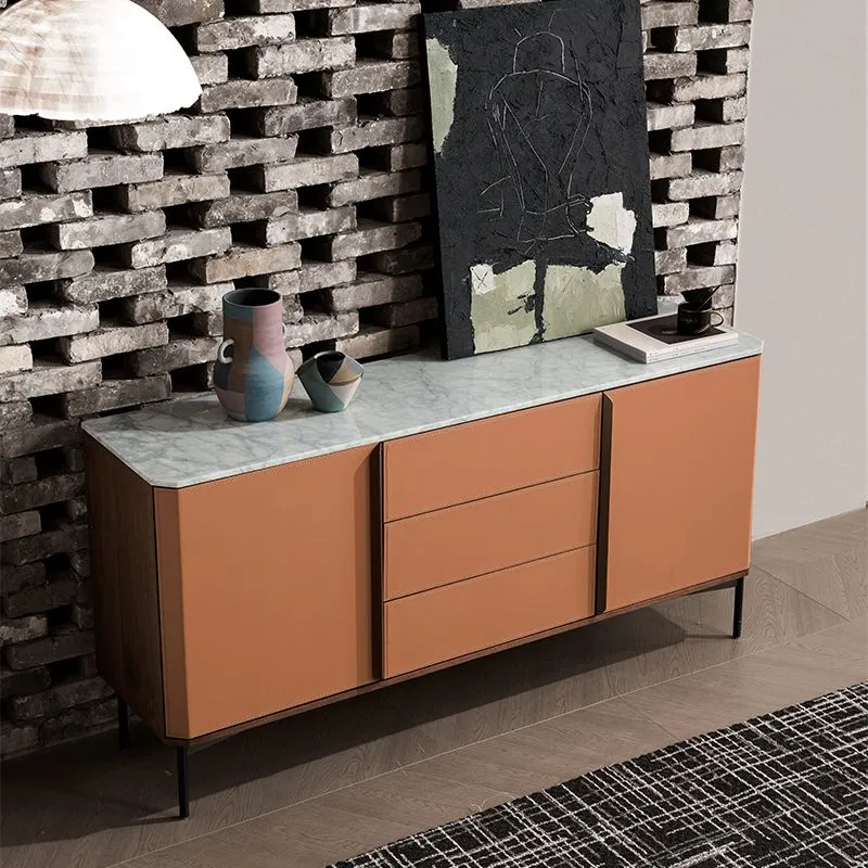 Mobile server legno con credenza Glam con contenitori per sala da pranzo Clearhalo