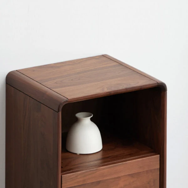 Mobiletto Curio per soggiorno moderno legno massello con vani aperti Clearhalo