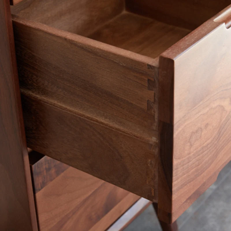 Mobiletto Curio per soggiorno moderno legno massello con vani aperti Clearhalo