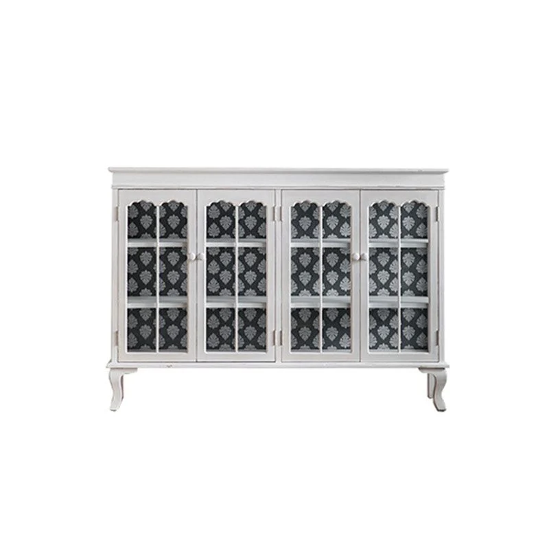 Mobiletto tradizionale per curiosità Mobiletto da buffet legno con anta vetro per soggiorno Clearhalo