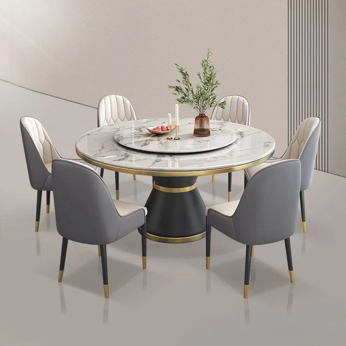 Mobili marmo Glam 5/7/9/11 Set di mobili per sala da pranzo ad altezza standard per la casa Clearhalo