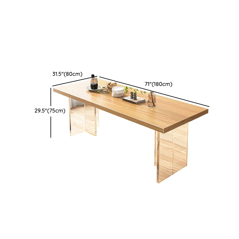 Mobili moderni legno massello Set tavolo da pranzo da 1/5/7 pezzi di altezza standard per uso domestico Clearhalo
