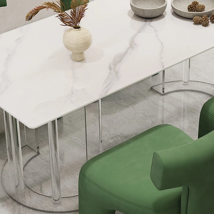 Mobili pietra stile glam Set di mobili per sala da pranzo ad altezza standard da 1/5/7 pezzi per la casa Clearhalo