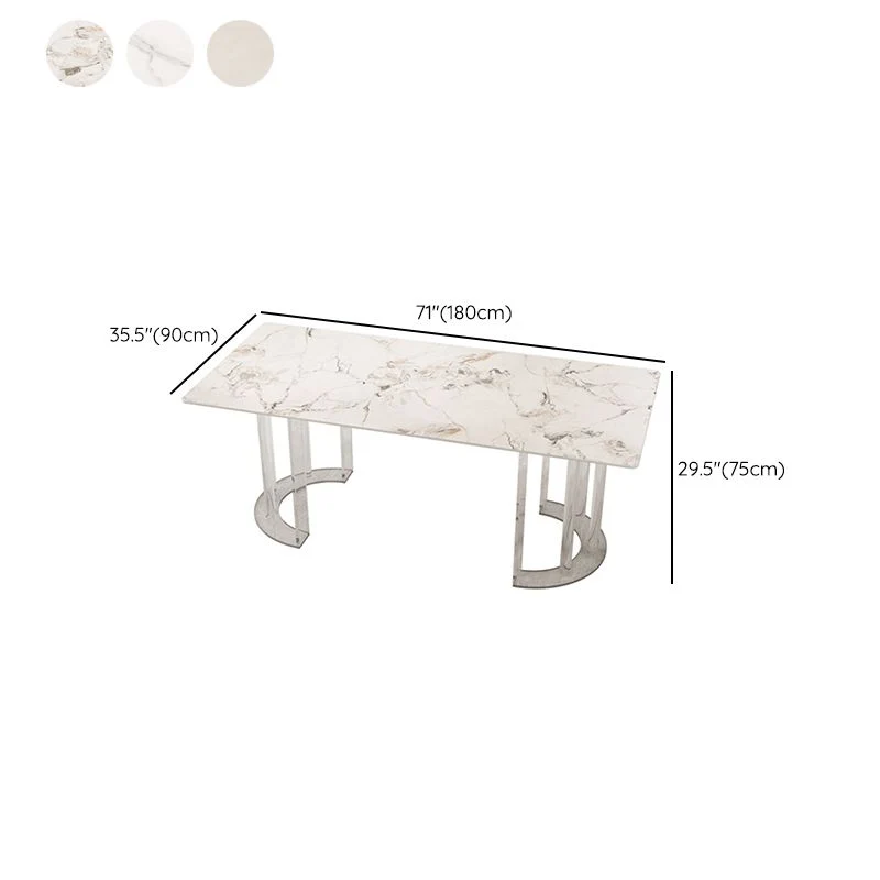 Mobili pietra stile glam Set di mobili per sala da pranzo ad altezza standard da 1/5/7 pezzi per la casa Clearhalo
