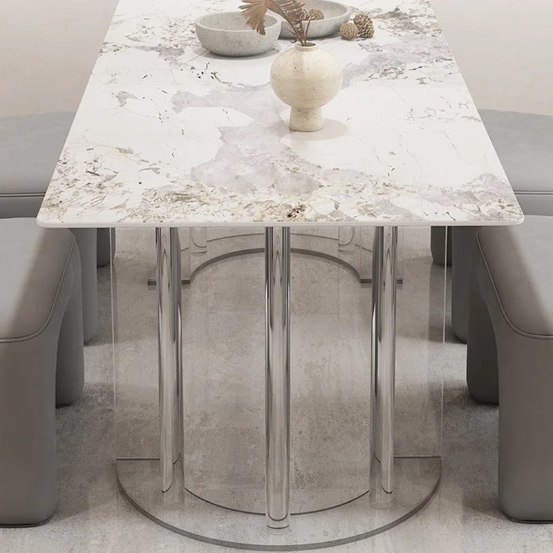Mobili pietra stile glam Set di mobili per sala da pranzo ad altezza standard da 1/5/7 pezzi per la casa Clearhalo