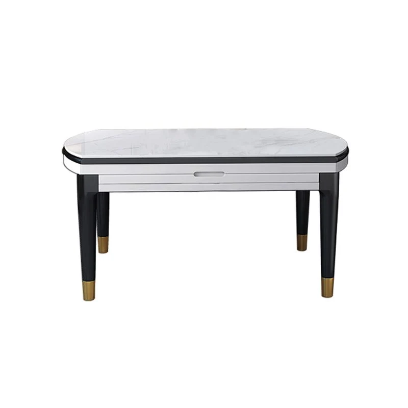 Mobili Pietra Stile Moderno 5/7/9 Pz Tavolo 4 Gambe con Sedia senza braccioli Clearhalo