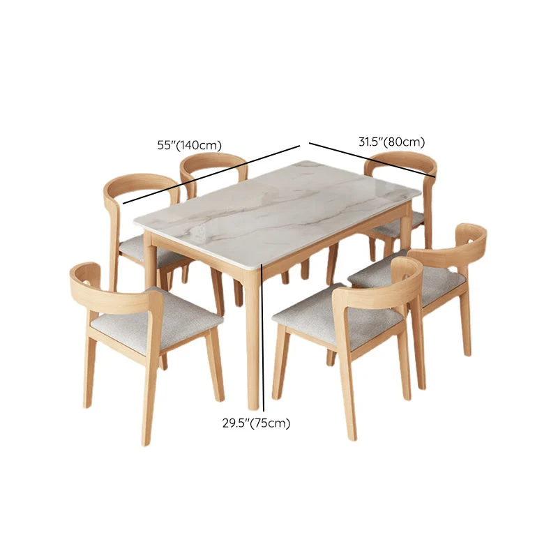 Mobili rettangolari per tavolo da pranzo stile semplicità per la casa Clearhalo