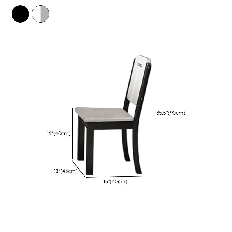 Mobili stile moderno Tavolo da pranzo rotondo pietra da 1/7 pezzi con sedia senza braccioli Clearhalo
