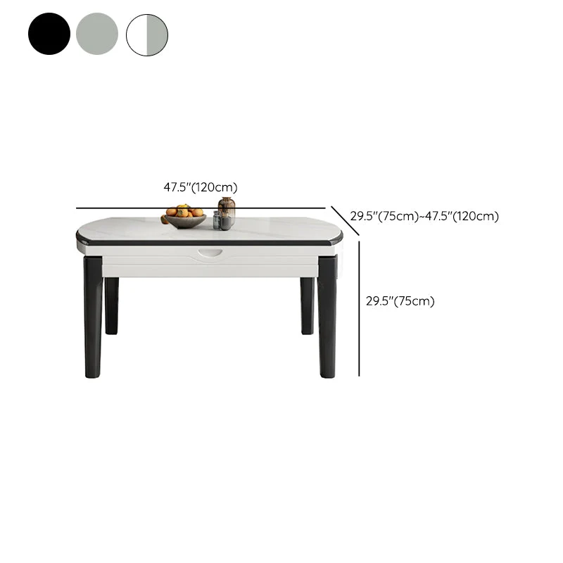 Mobili stile moderno Tavolo da pranzo rotondo pietra da 1/7 pezzi con sedia senza braccioli Clearhalo