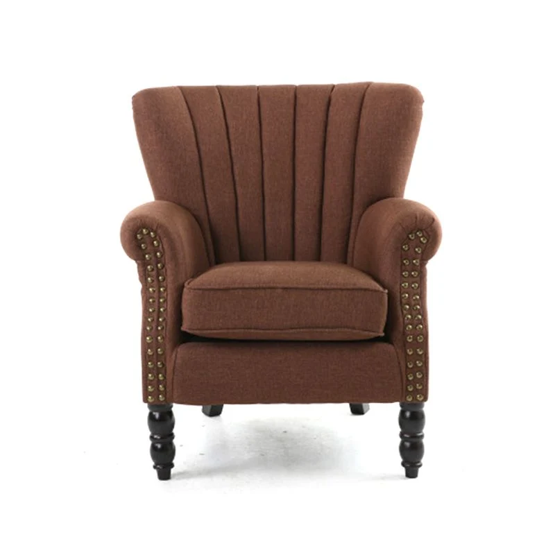 Moderna poltrona per divano singolo da 29,5" con braccioli arrotolati e rivestimento del chiodo con schienale cucito Clear...