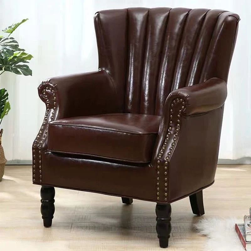 Moderna poltrona per divano singolo da 29,5" con braccioli arrotolati e rivestimento del chiodo con schienale cucito Clear...