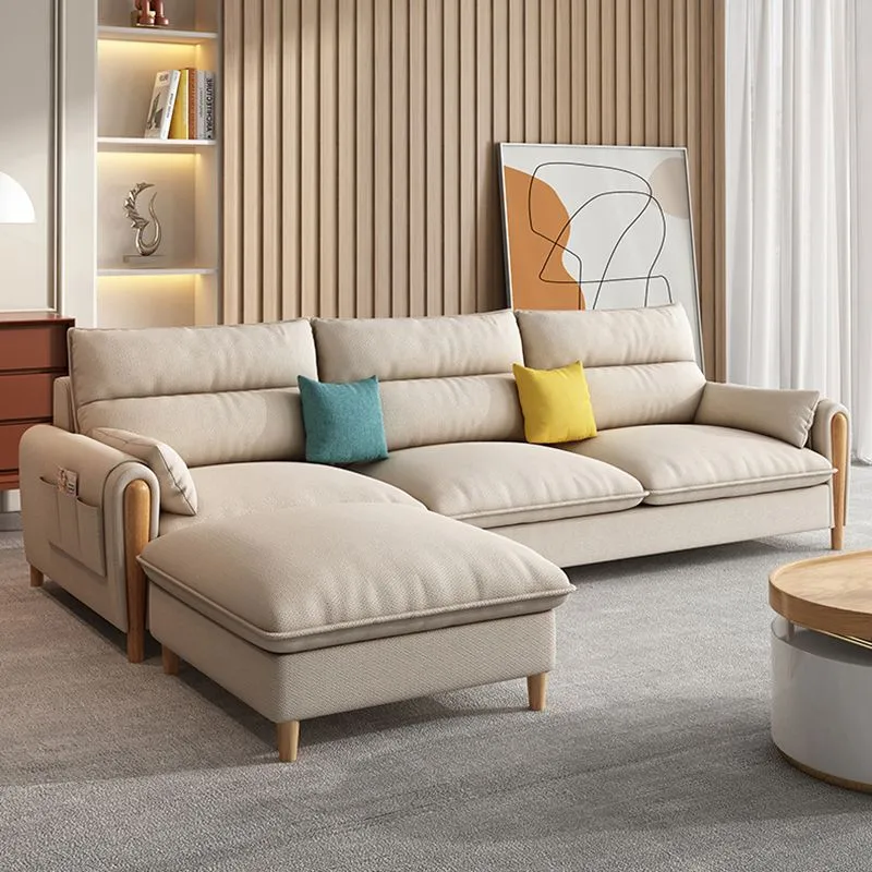 Moderno cuscino cucito con schienale standard, bracciolo superiore con divano contenitore Clearhalo