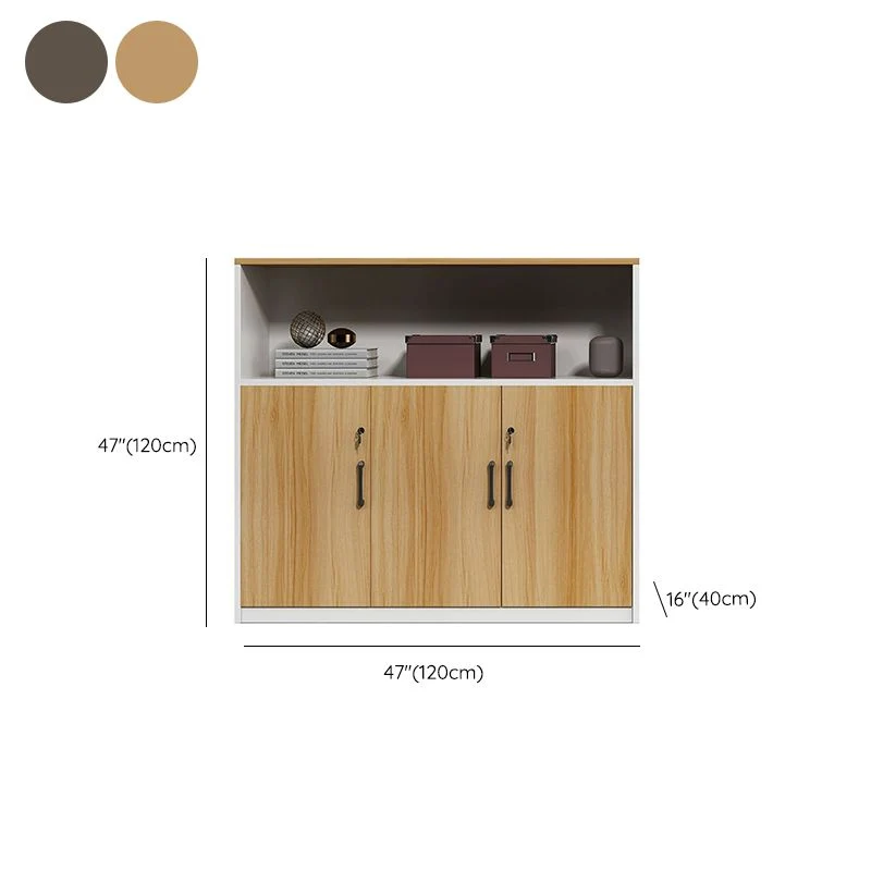 Moderno schedario legno ingegnerizzato con serratura per l'home office Clearhalo