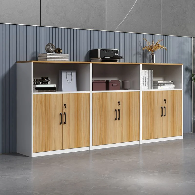 Moderno schedario legno ingegnerizzato con serratura per l'home office Clearhalo