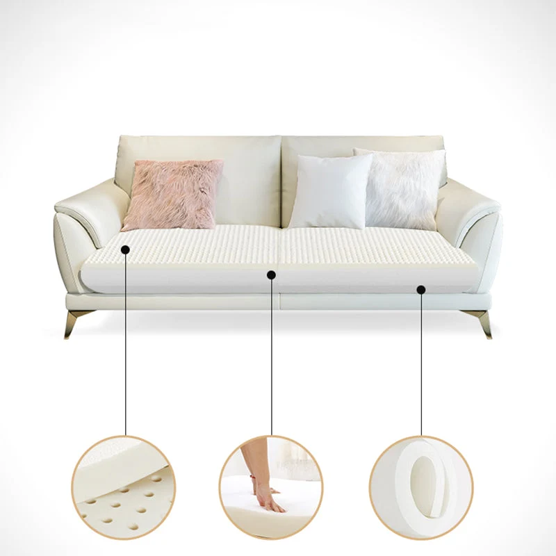 Panca per divano standard contemporanea pelle antimacchia bianco Clearhalo
