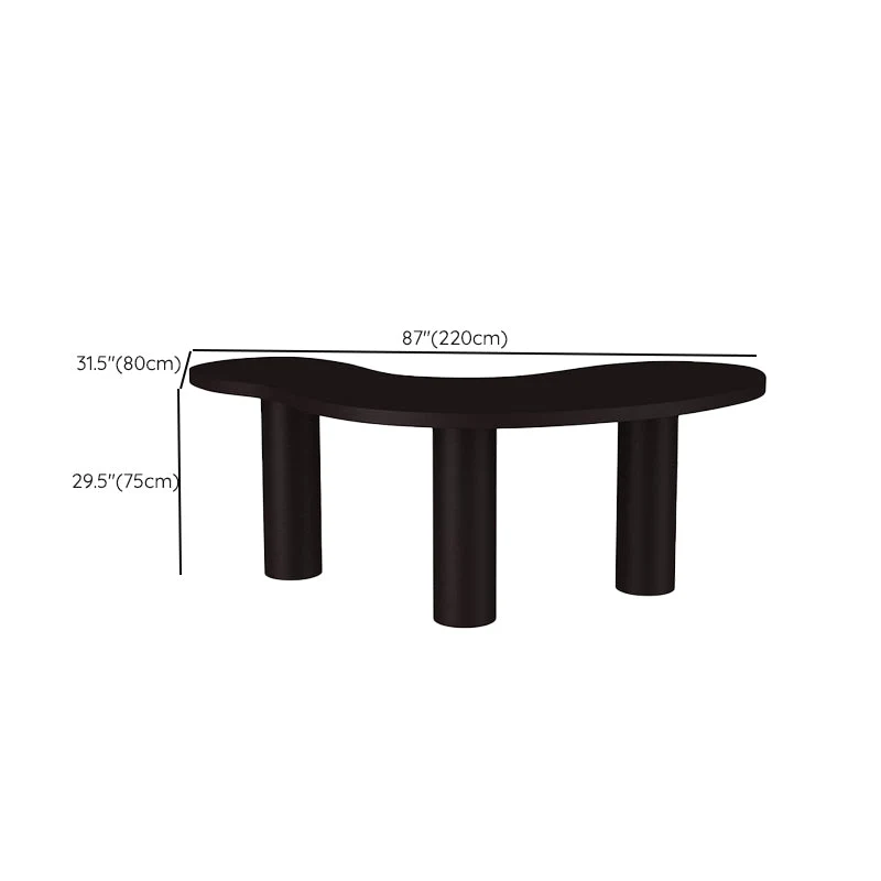 Parsons scrivania nera da ufficio, scrivania industriale legno artificiale e pino Clearhalo