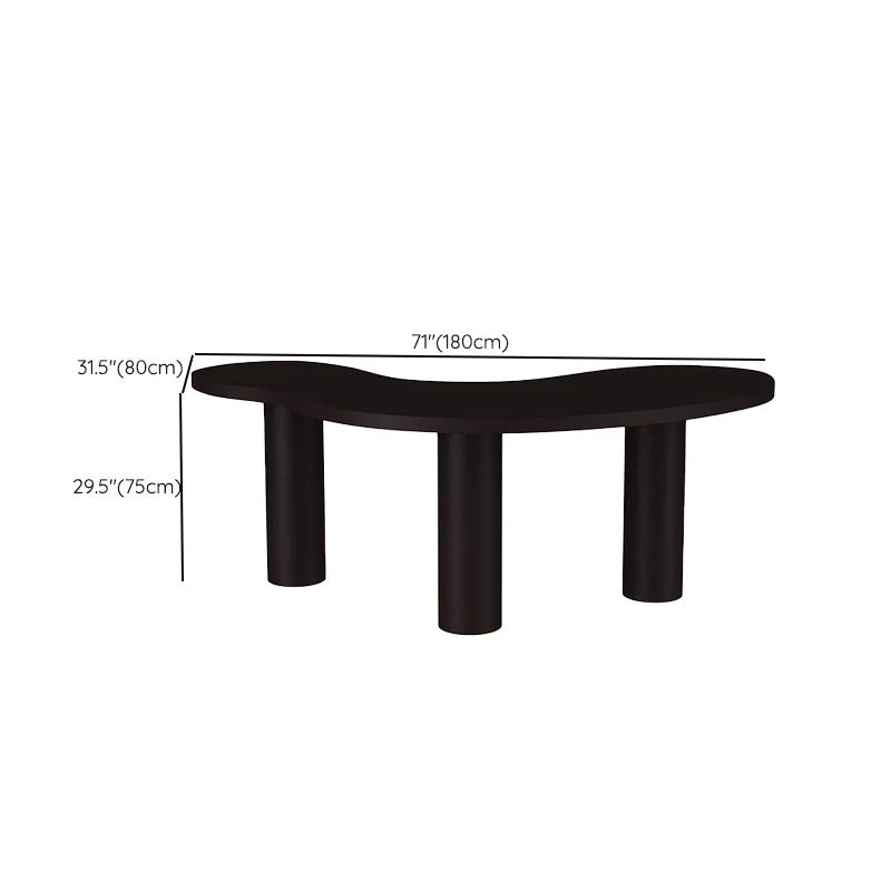 Parsons scrivania nera da ufficio, scrivania industriale legno artificiale e pino Clearhalo