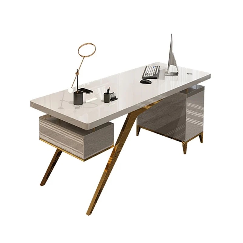 Piedistallo per scrivania da ufficio Glam legno artificiale con schedario largo 27,6 pollici Clearhalo